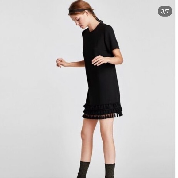 ZARA SHIFT tassel fringed dress - Picture 8 of 12